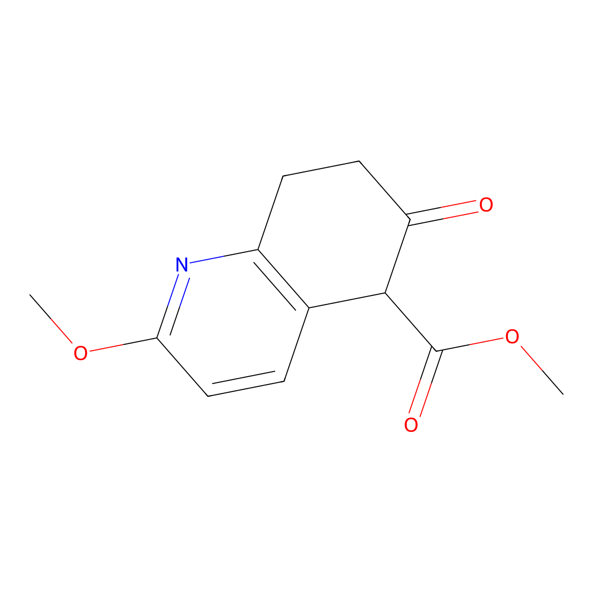 Methyl 2-methoxy-6-oxo-5,6,7,8-tetrahydroquinoline-5-carboxylate molecular structure, CAS 123435-97-2