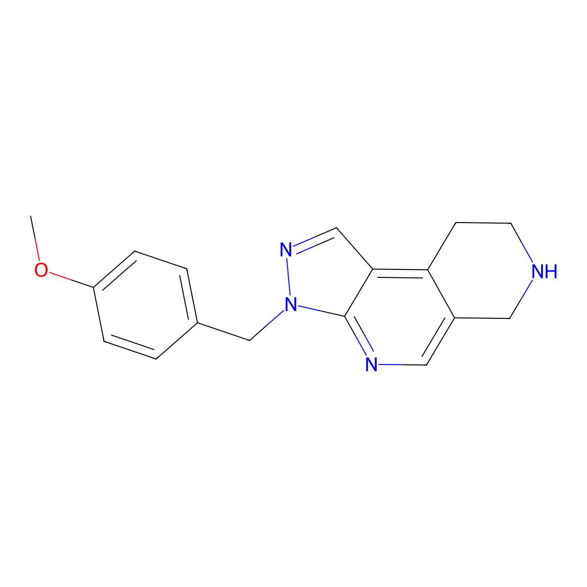3-(4-methoxybenzyl)-6,7,8,9-tetrahydro-3H-pyrazolo[3,4-c][2,7]naphthyridine molecular structure, CAS 1234372-34-9
