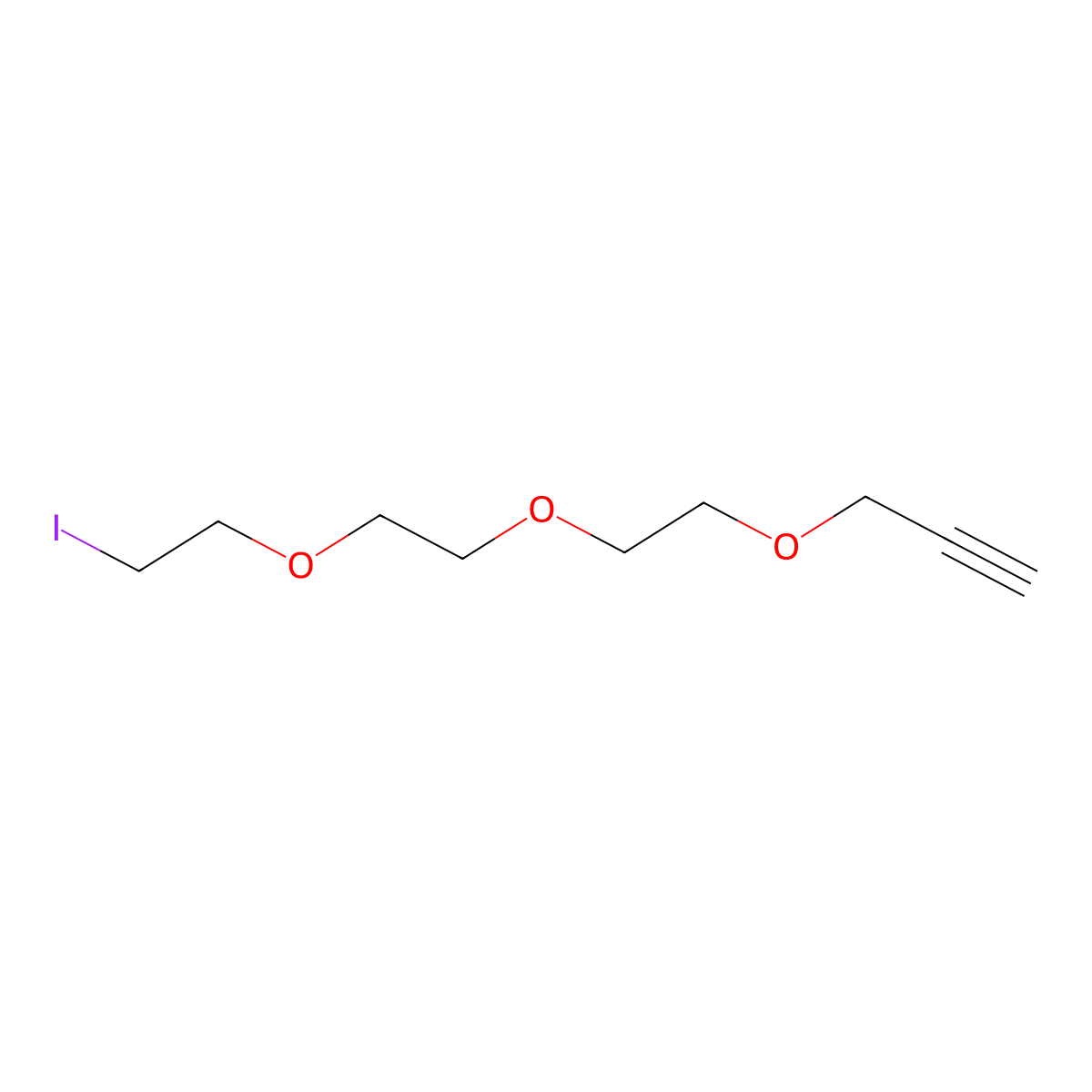 Propargyl-PEG3-I molecular structure, CAS 1234387-35-9