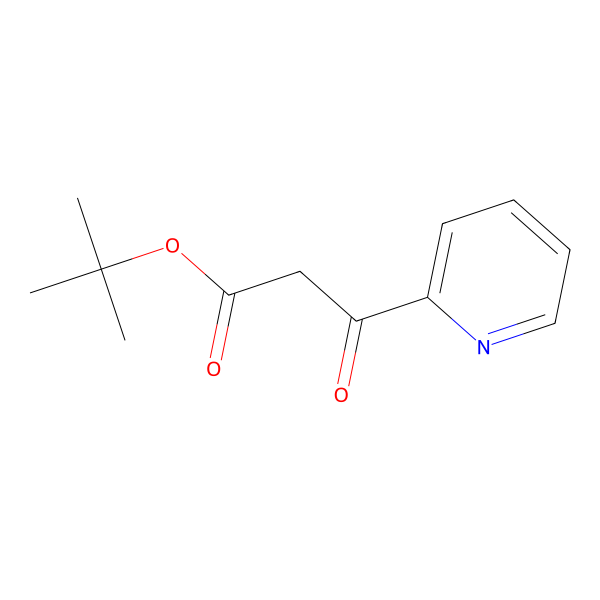 tert-Butyl b-oxo-2-pyridinepropanoate molecular structure, CAS 123440-85-7