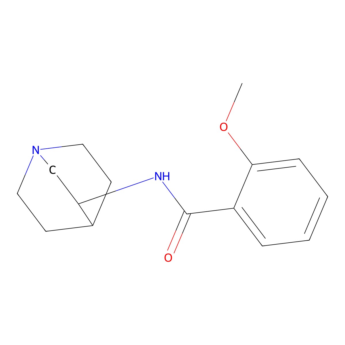 N-[(3R)-1-azabicyclo[2.2.2]octan-3-yl]-2-methoxybenzamide molecular structure, CAS 123441-91-8