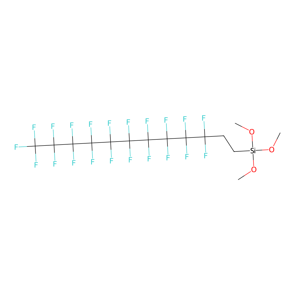 1H,1H,2H,2H-Perfluorododecyltrimethoxysilane molecular structure, CAS 123445-18-1