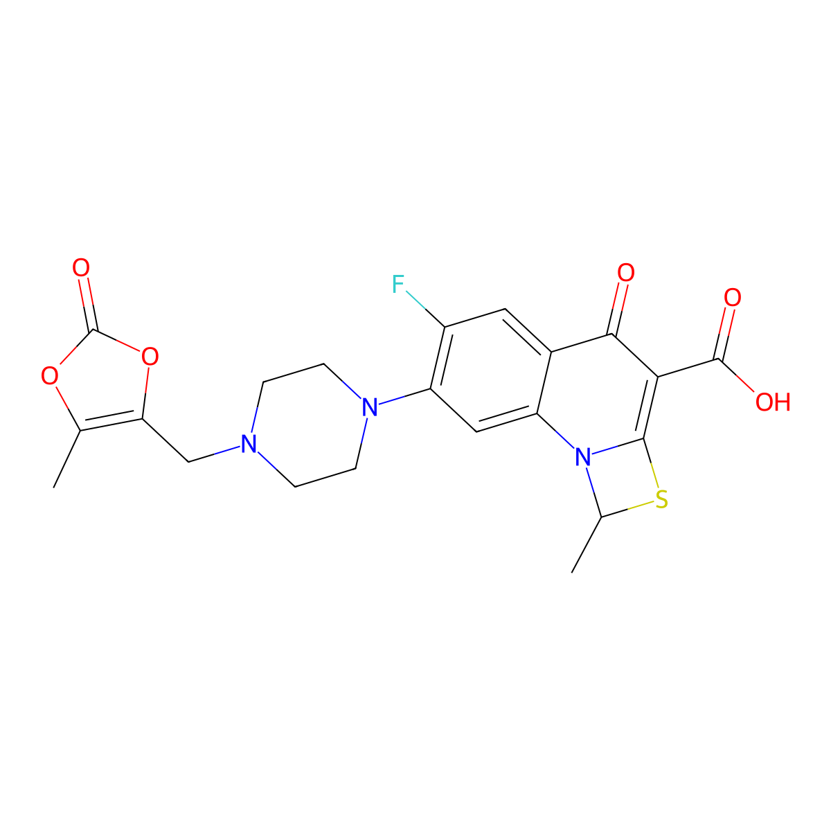 Prulifloxacin molecular structure, CAS 123447-62-1