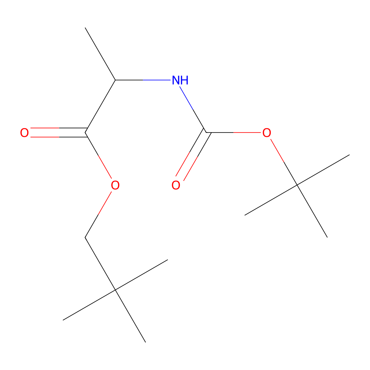 Neopentyl (tert-butoxycarbonyl)-L-alaninate molecular structure, CAS 1234491-75-8
