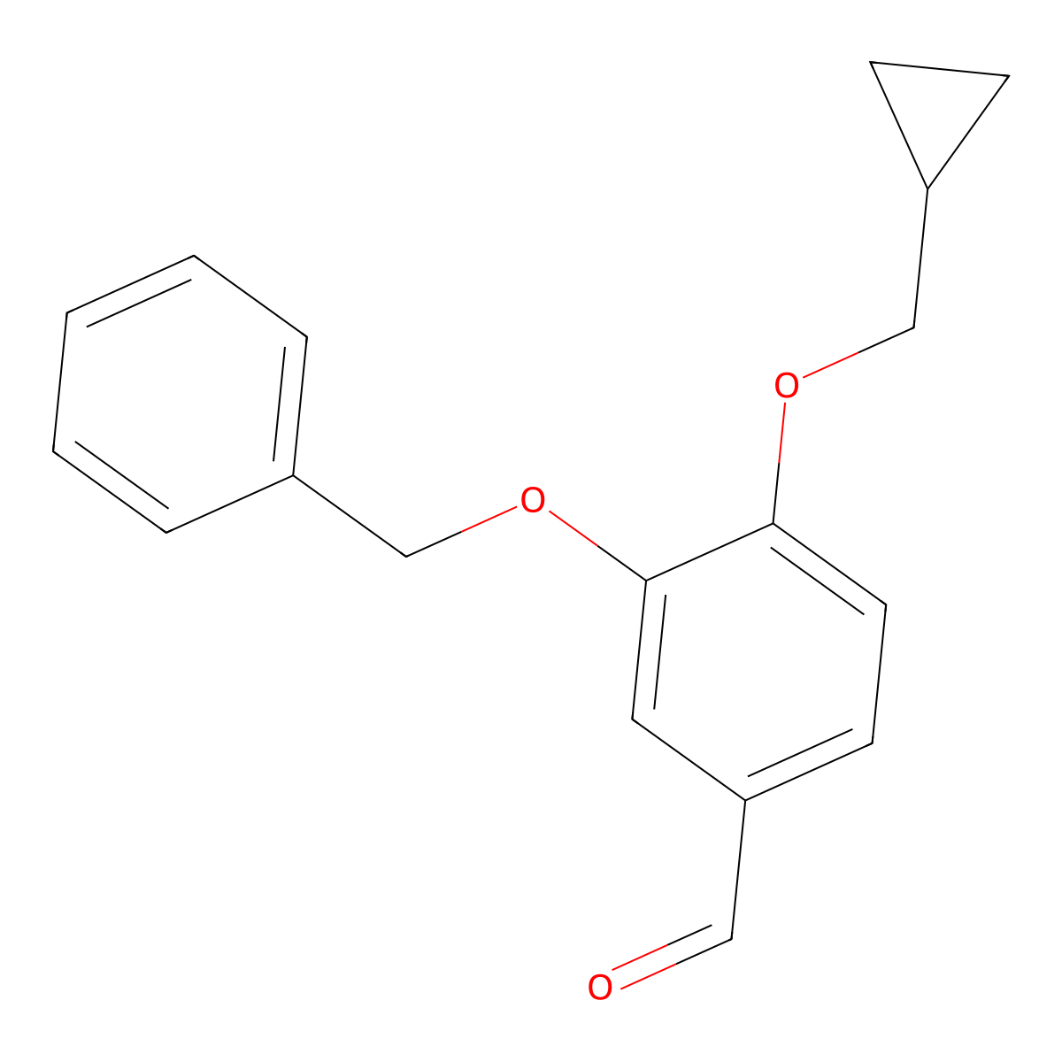 3-(Benzyloxy)-4-(cyclopropylmethoxy)benzaldehyde molecular structure, CAS 1234500-52-7