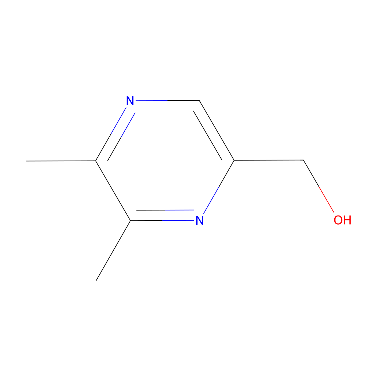 (5,6-Dimethylpyrazin-2-yl)methanol molecular structure, CAS 1234504-20-1