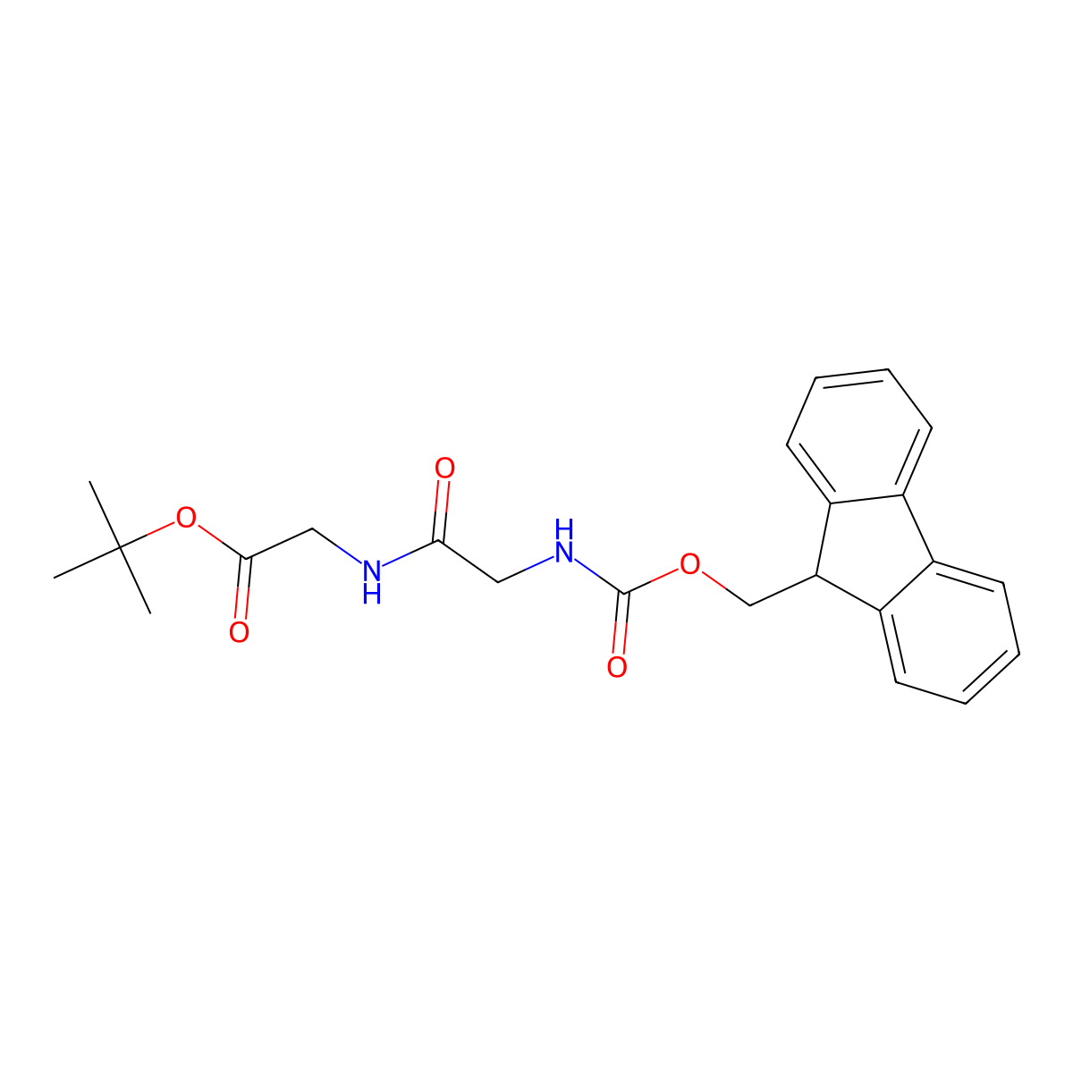 N-[(9H-Fluoren-9-ylmethoxy)carbonyl]glycylglycine 1,1-dimethylethyl ester molecular structure, CAS 1234504-96-1