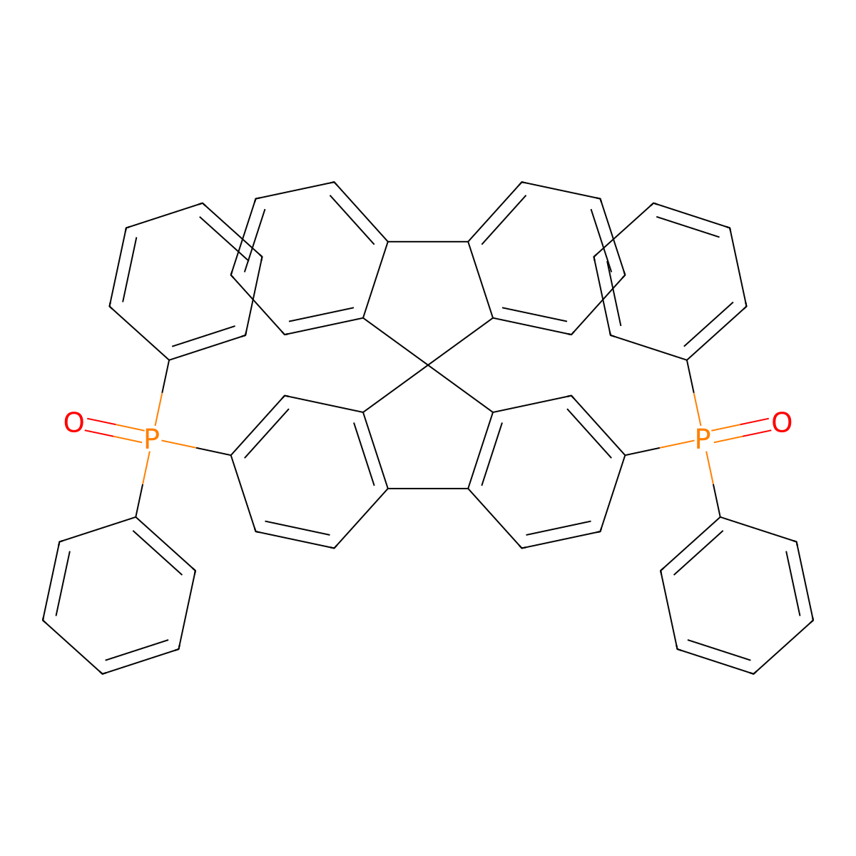 9,9'-Spirobi[fluorene]-2,7-diylbis(diphenylphosphine oxide) molecular structure, CAS 1234510-13-4