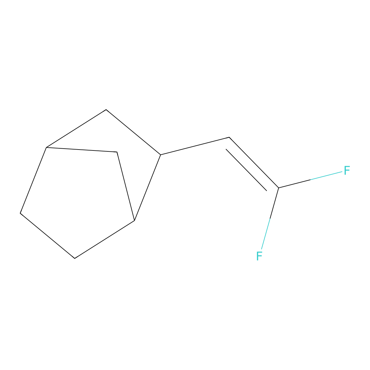2-(2,2-Difluorovinyl)bicyclo[2.2.1]heptane molecular structure, CAS 123455-94-7