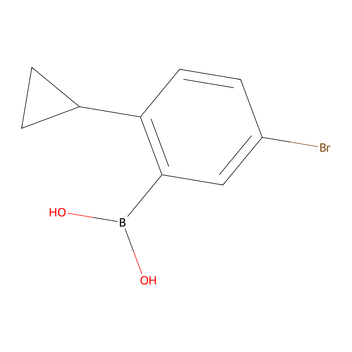 (5-Bromo-2-cyclopropylphenyl)boronic acid molecular structure, CAS 1234559-32-0