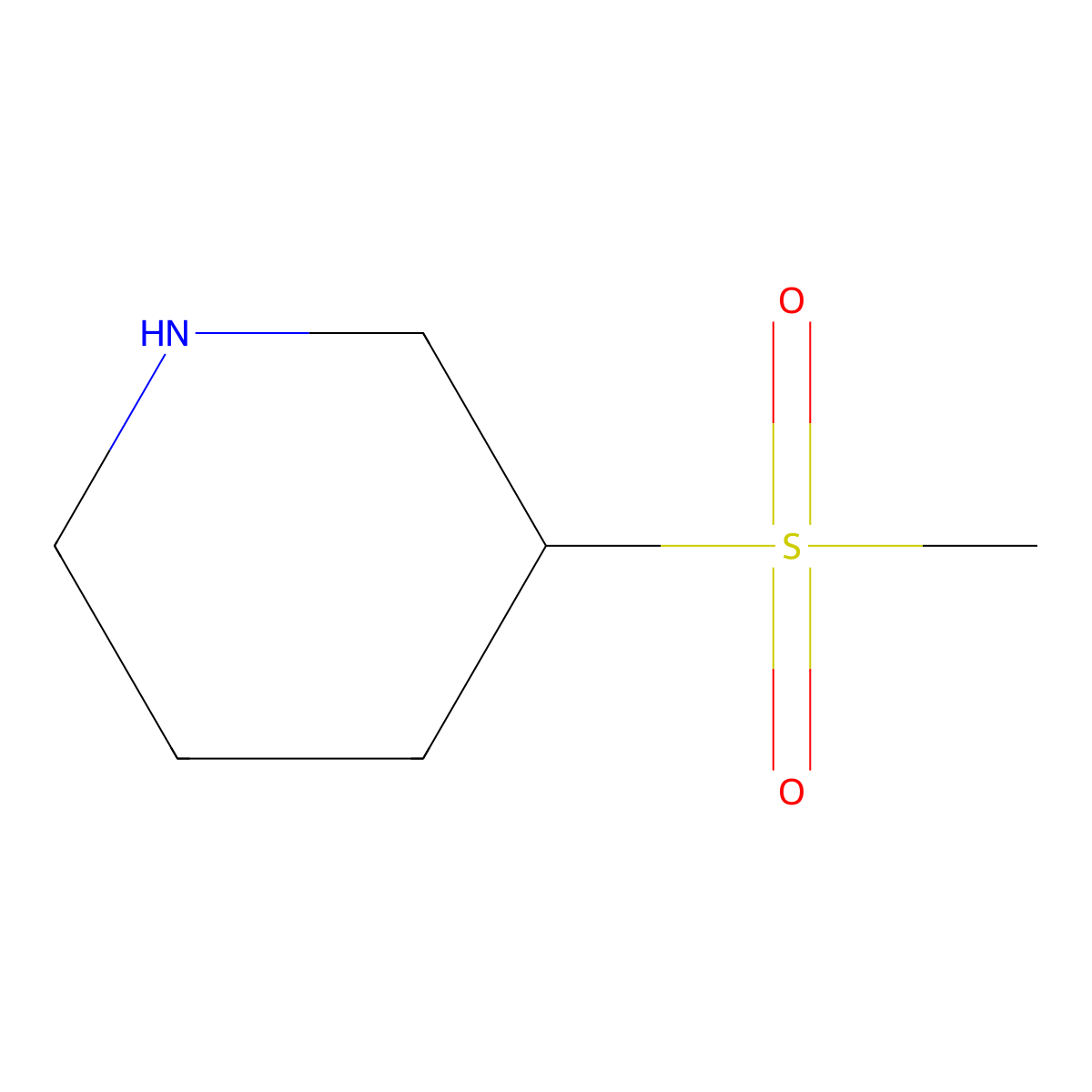 (S)-3-(Methylsulfonyl)piperidine molecular structure, CAS 1234576-82-9