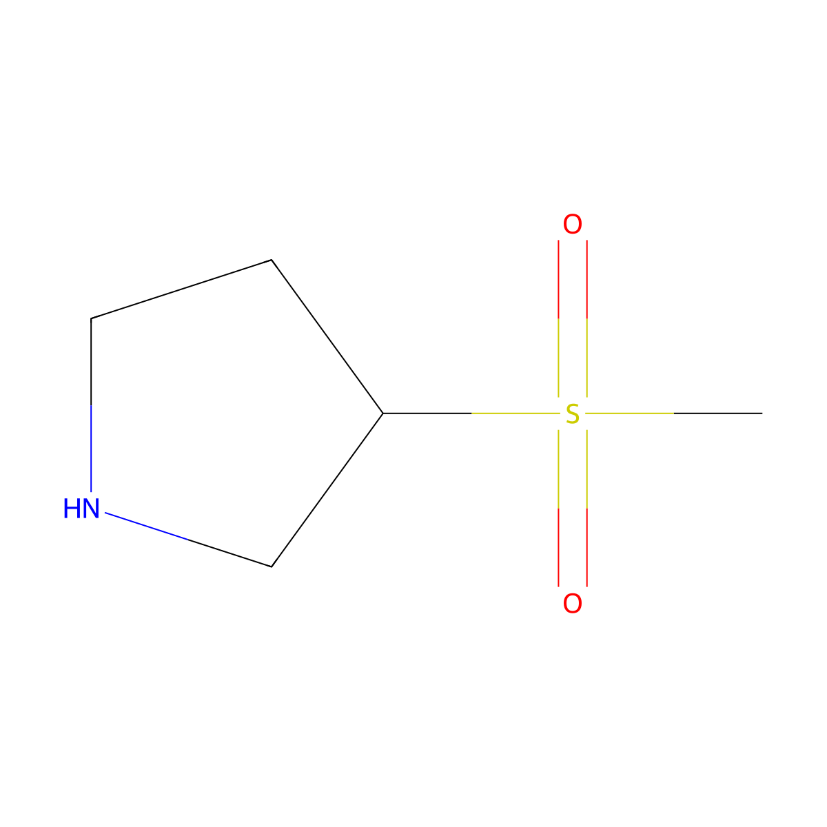 (R)-3-(Methylsulfonyl)pyrrolidine molecular structure, CAS 1234576-84-1