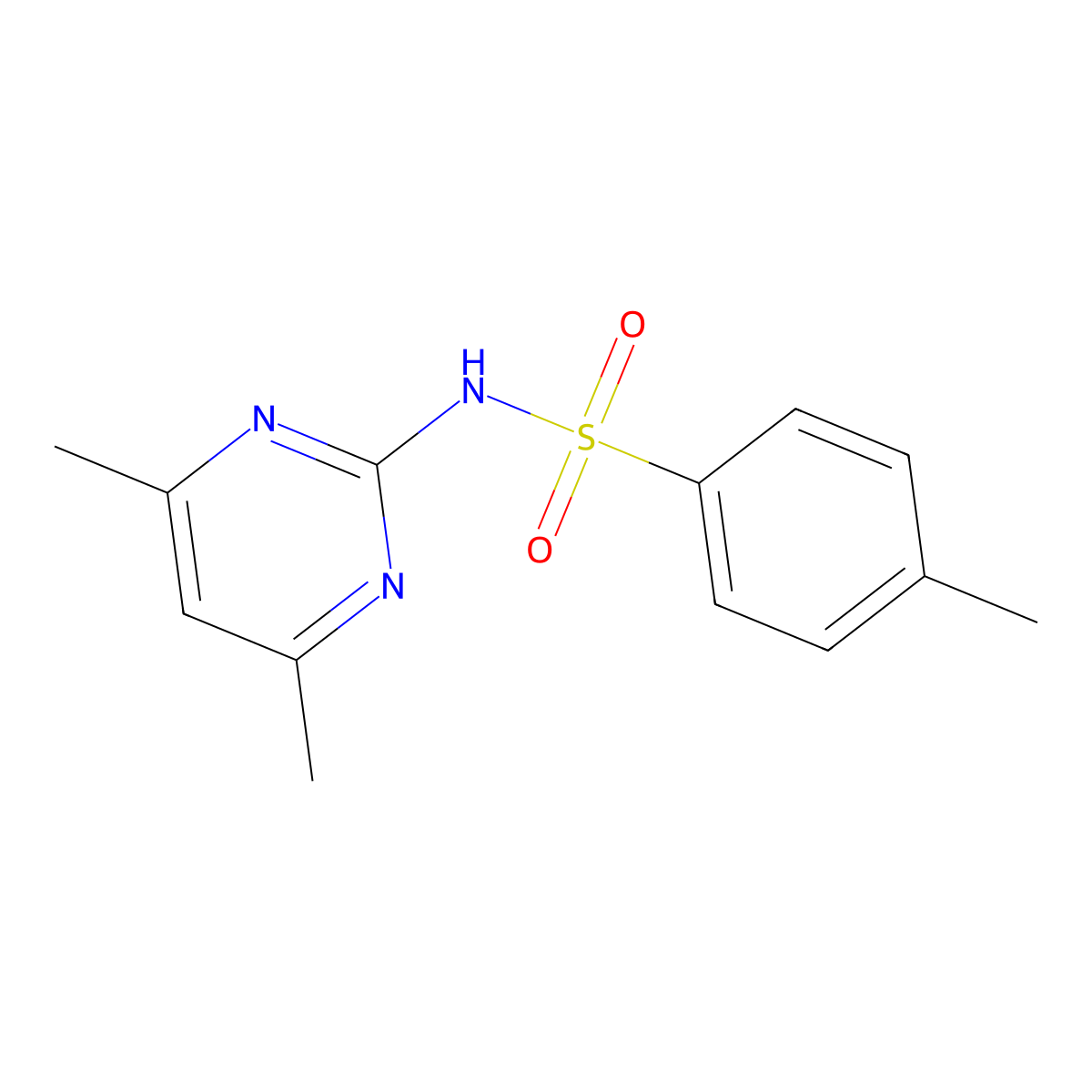 N-(4,6-Dimethyl-2-pyrimidinyl)-4-methylbenzenesulfonamide molecular structure, CAS 123458-65-1