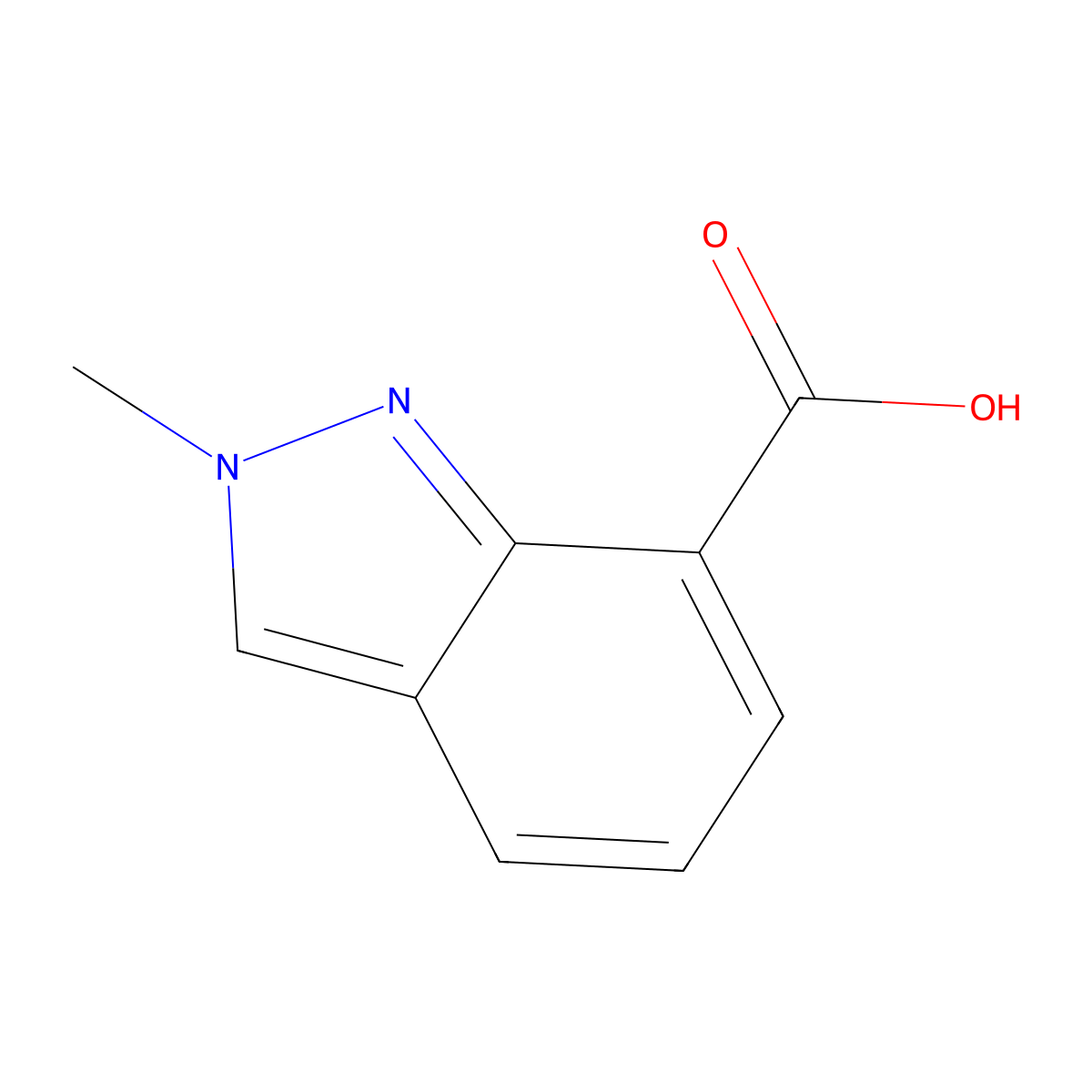 2-Methyl-2H-indazole-7-carboxylic acid molecular structure, CAS 1234615-75-8