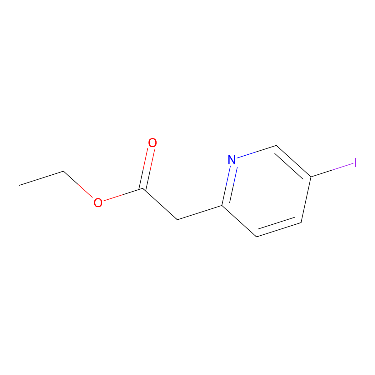 Ethyl 2-(5-iodopyridin-2-yl)acetate molecular structure, CAS 1234615-80-5