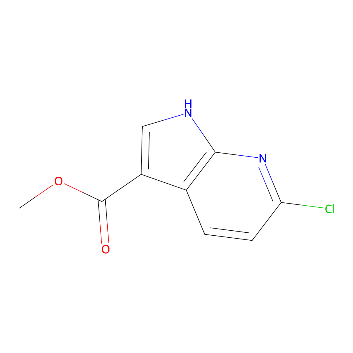Methyl 6-chloro-7-azaindole-3-carboxylate molecular structure, CAS 1234615-81-6