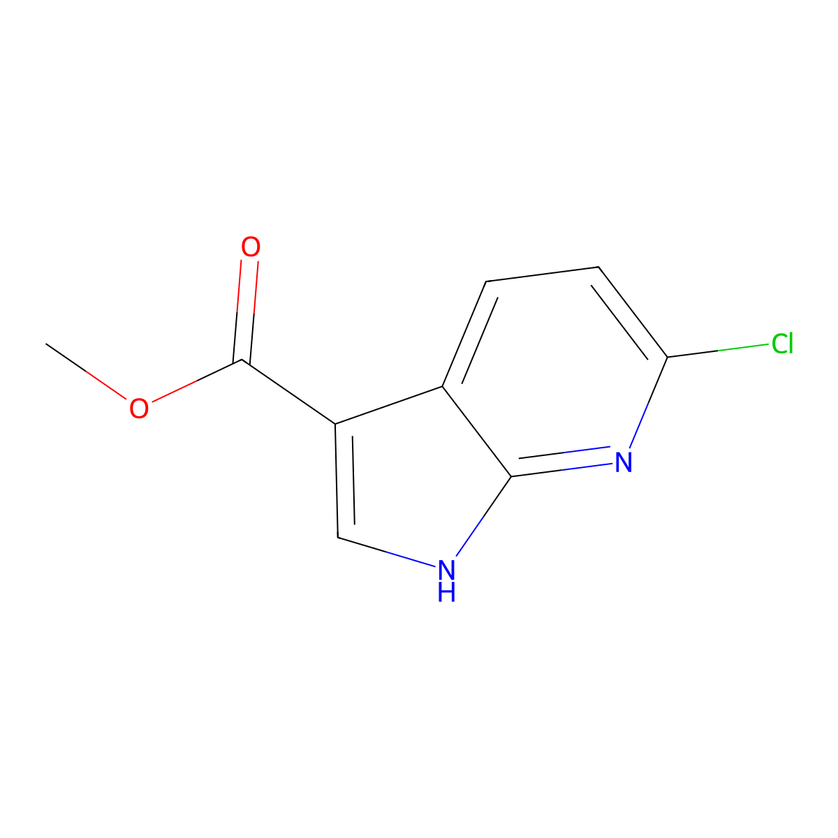 Methyl 6-chloro-7-azaindole-3-carboxylate molecular structure, CAS 1234615-81-6