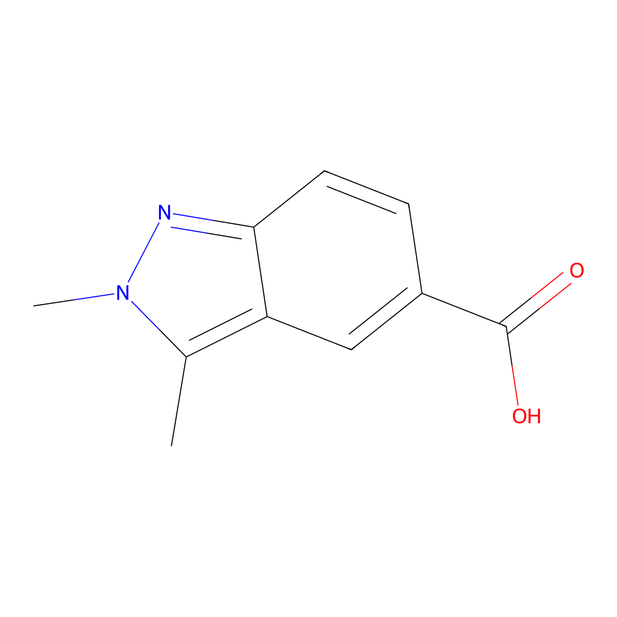 2,3-Dimethyl-2H-indazole-5-carboxylic acid molecular structure, CAS 1234615-82-7