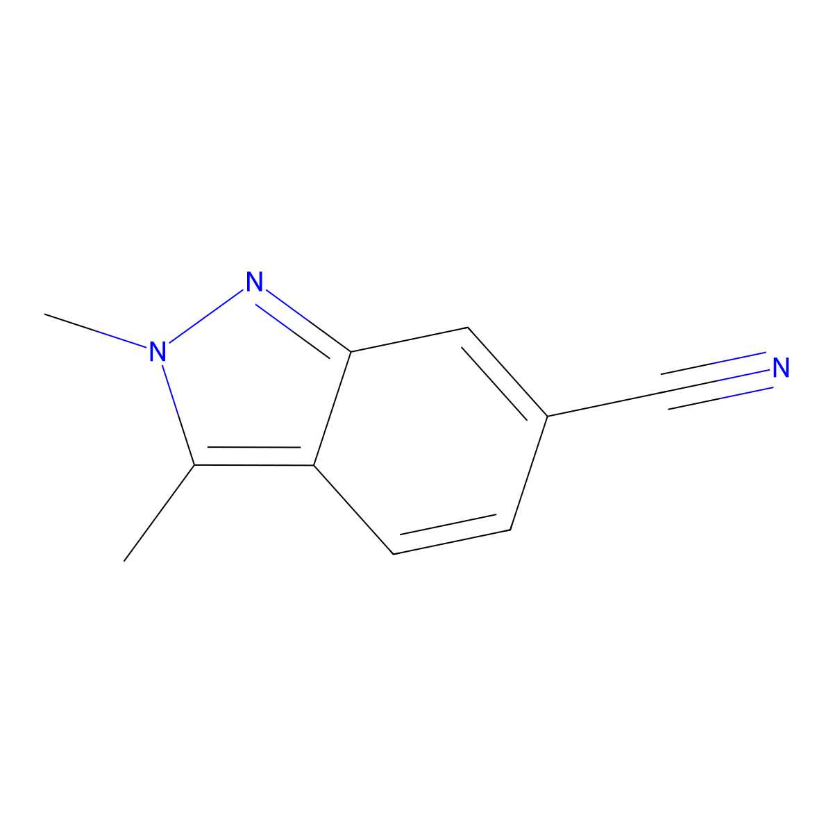 6-Cyano-2,3-dimethyl-2H-indazole molecular structure, CAS 1234615-89-4