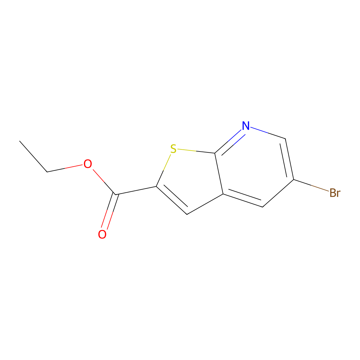 Ethyl 5-bromothieno[2,3-B]pyridine-2-carboxylate molecular structure, CAS 1234615-97-4