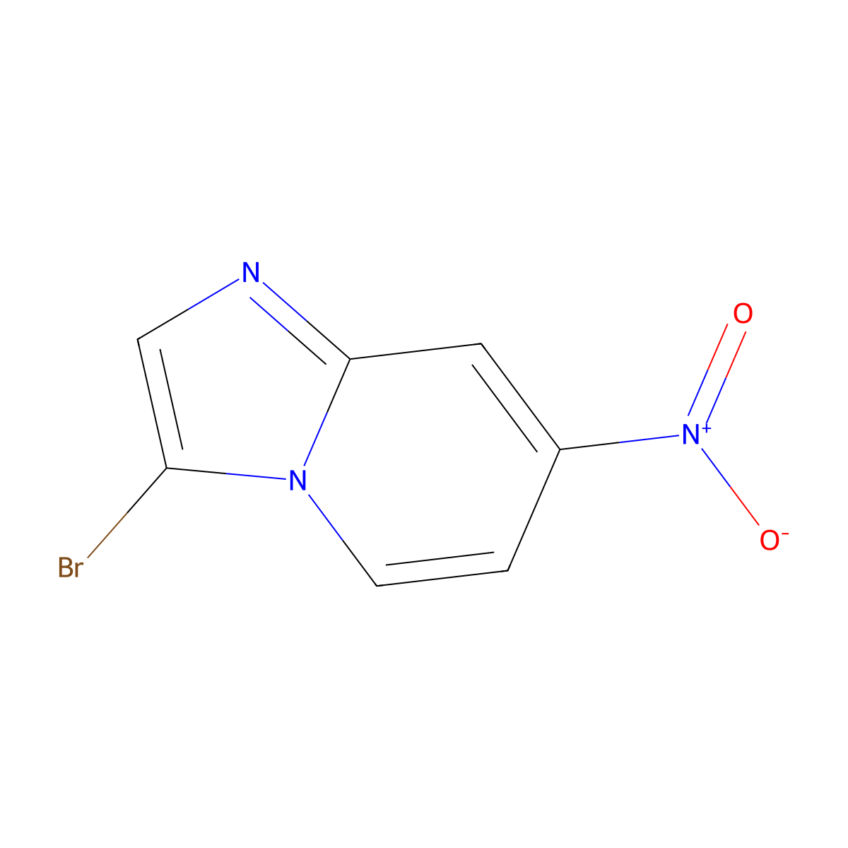3-Bromo-7-nitroimidazo[1,2-a]pyridine molecular structure, CAS 1234615-99-6