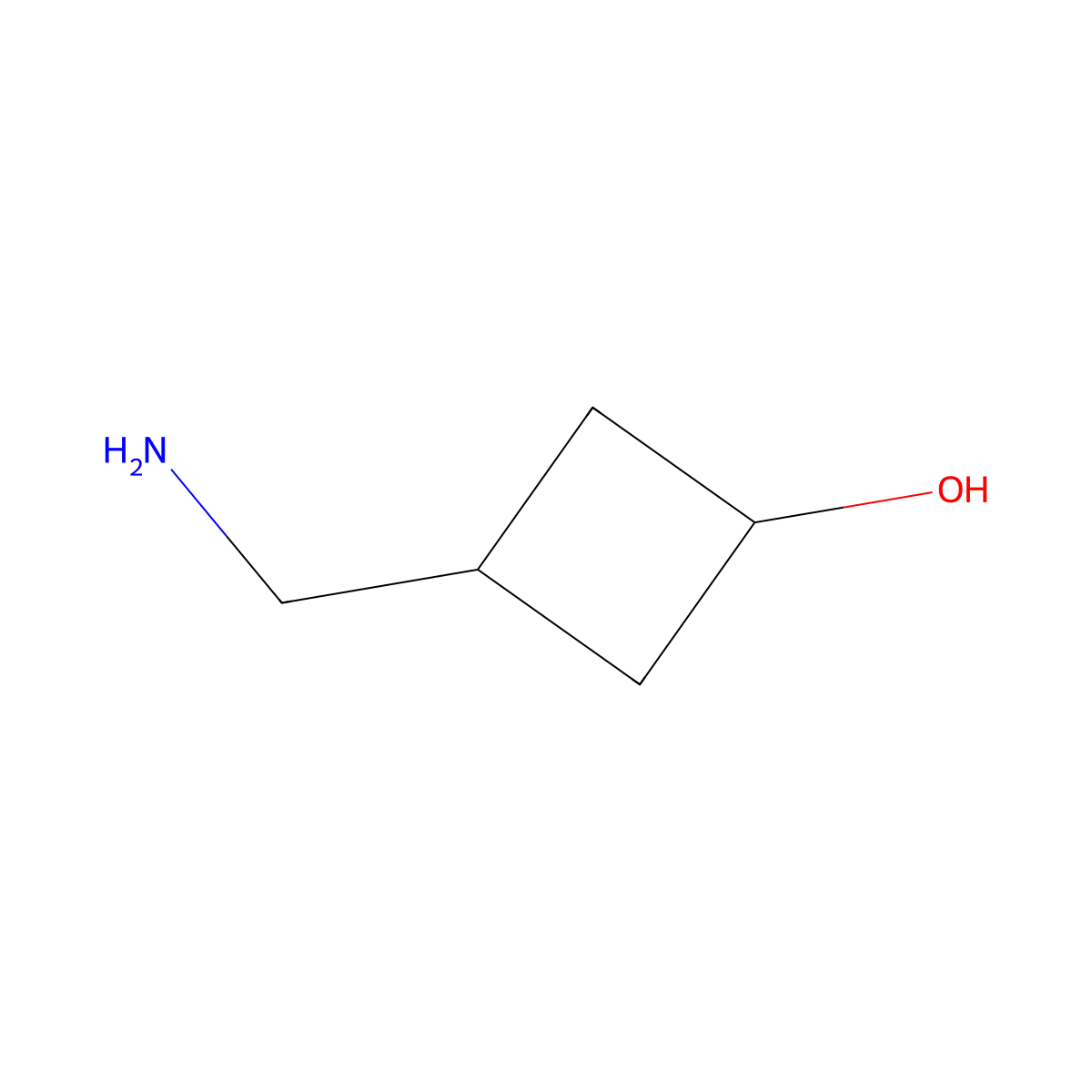 3-(Aminomethyl)cyclobutan-1-ol molecular structure, CAS 1234616-04-6