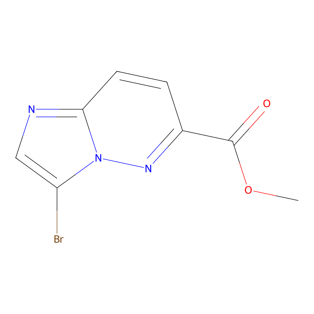 Methyl 3-bromoimidazo[1,2-b]pyridazine-6-carboxylate molecular structure, CAS 1234616-07-9