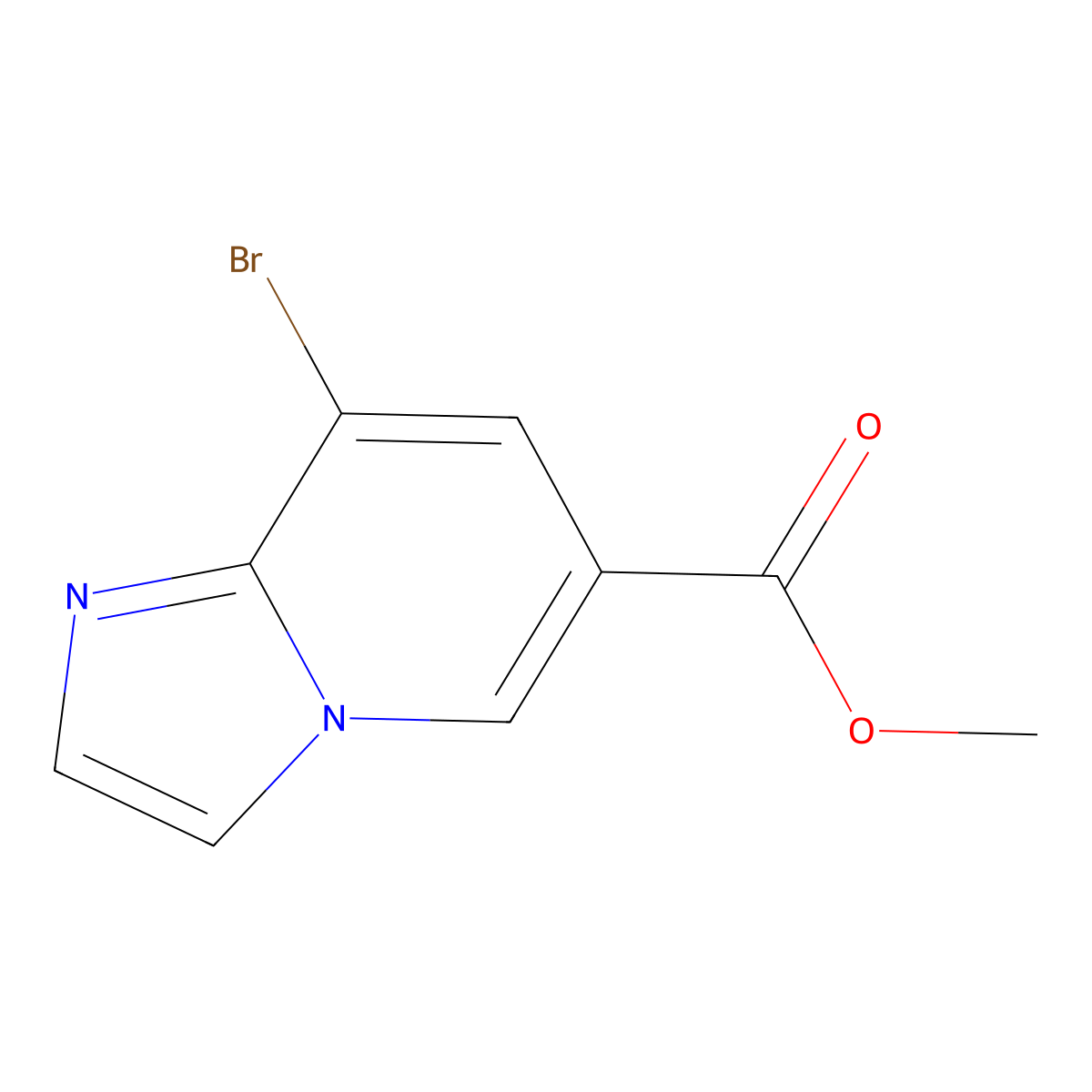 Methyl 8-bromoimidazo[1,2-a]pyridine-6-carboxylate molecular structure, CAS 1234616-08-0