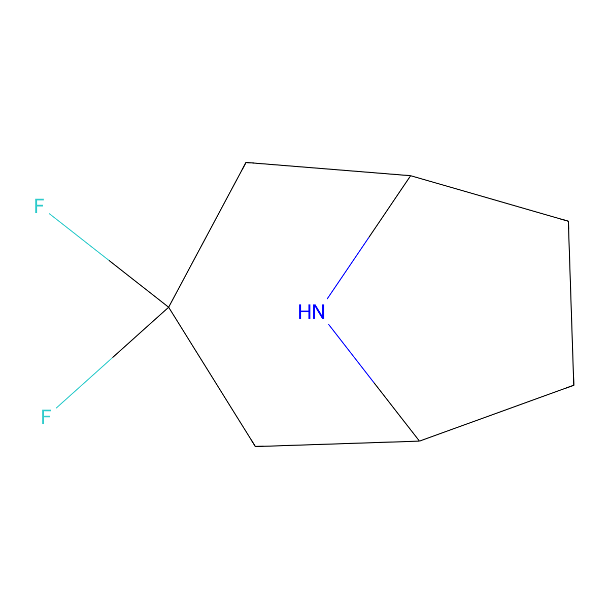 3,3-Difluoro-8-azabicyclo[3.2.1]octane molecular structure, CAS 1234616-11-5