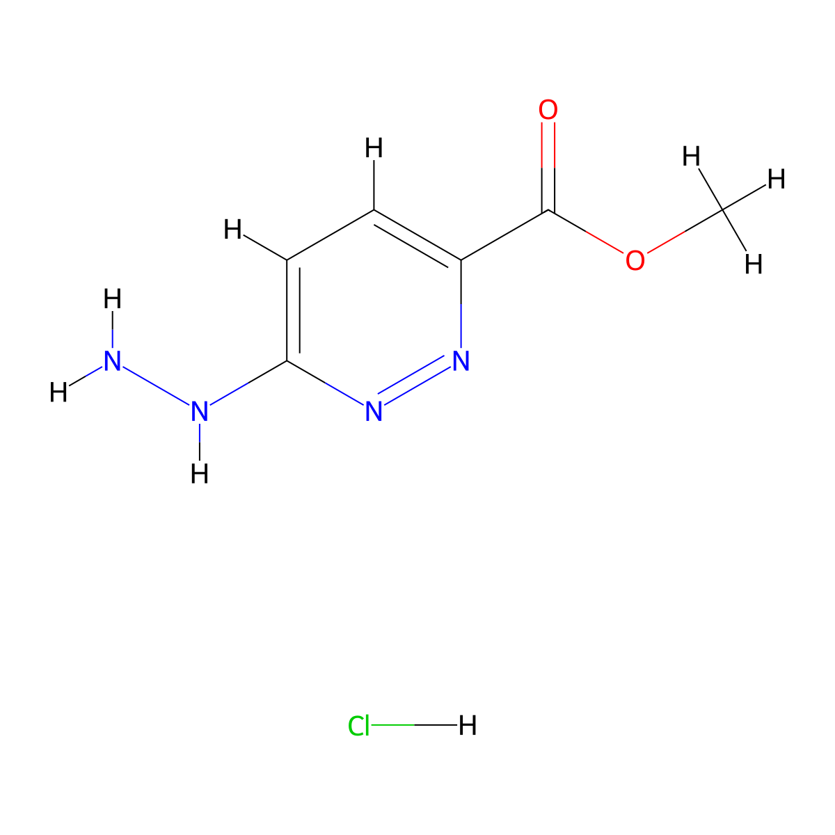 Methyl 6-hydrazinylpyridazine-3-carboxylate hydrochloride molecular structure, CAS 1234616-16-0