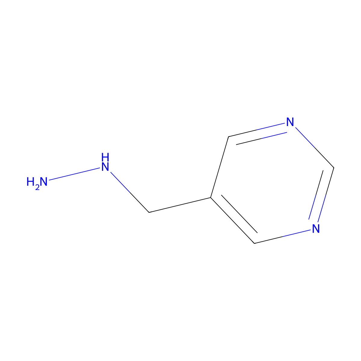 5-(Hydrazinomethyl)pyrimidine molecular structure, CAS 1234616-20-6