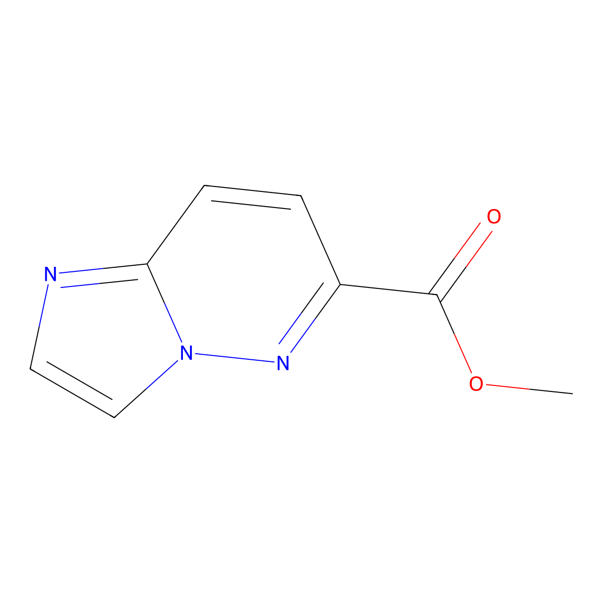 Methyl imidazo[1,2-b]pyridazine-6-carboxylate molecular structure, CAS 1234616-21-7
