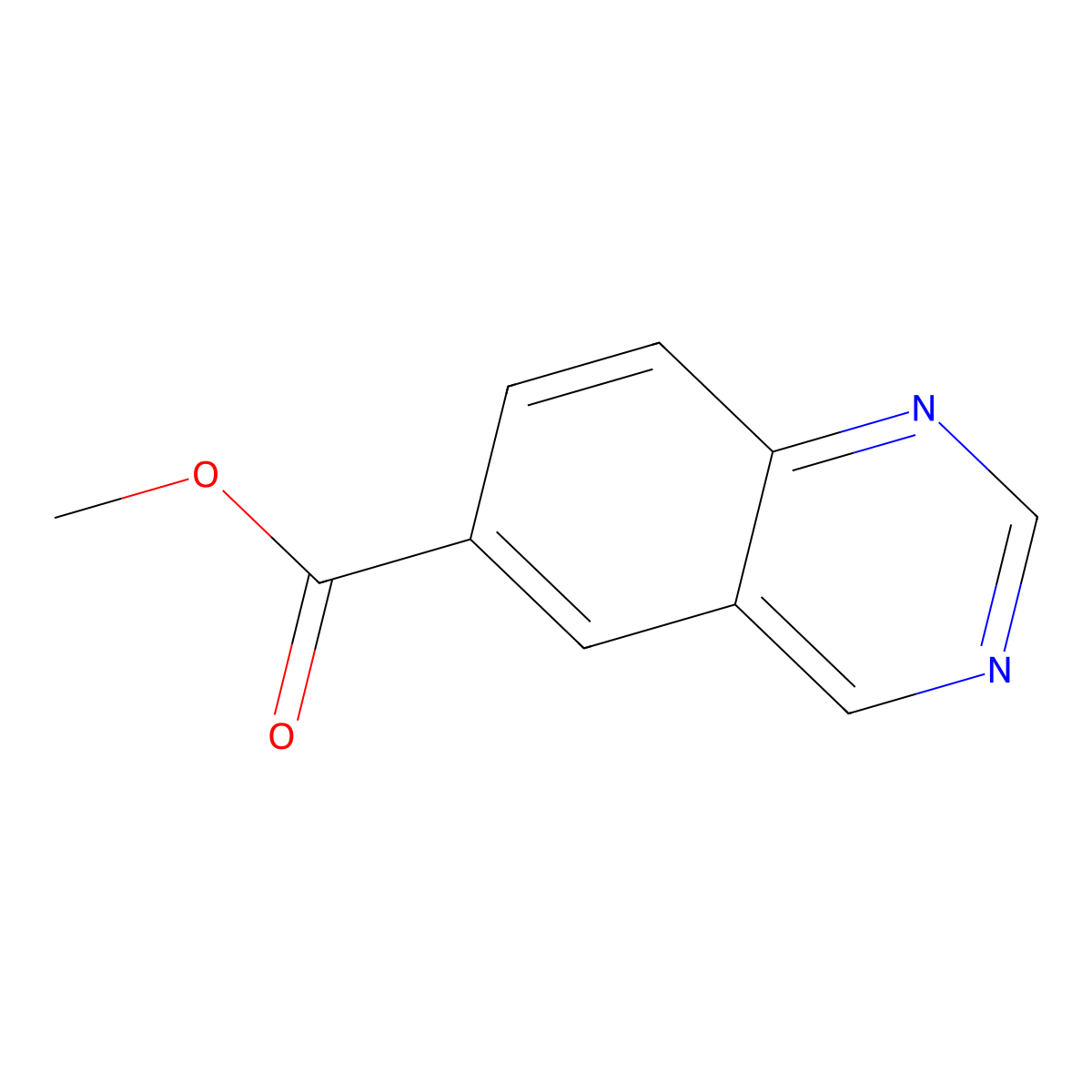 Methyl quinazoline-6-carboxylate molecular structure, CAS 1234616-24-0