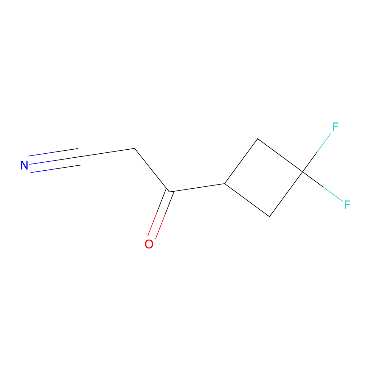 3-(3,3-Difluorocyclobutyl)-3-oxopropanenitrile molecular structure, CAS 1234616-26-2