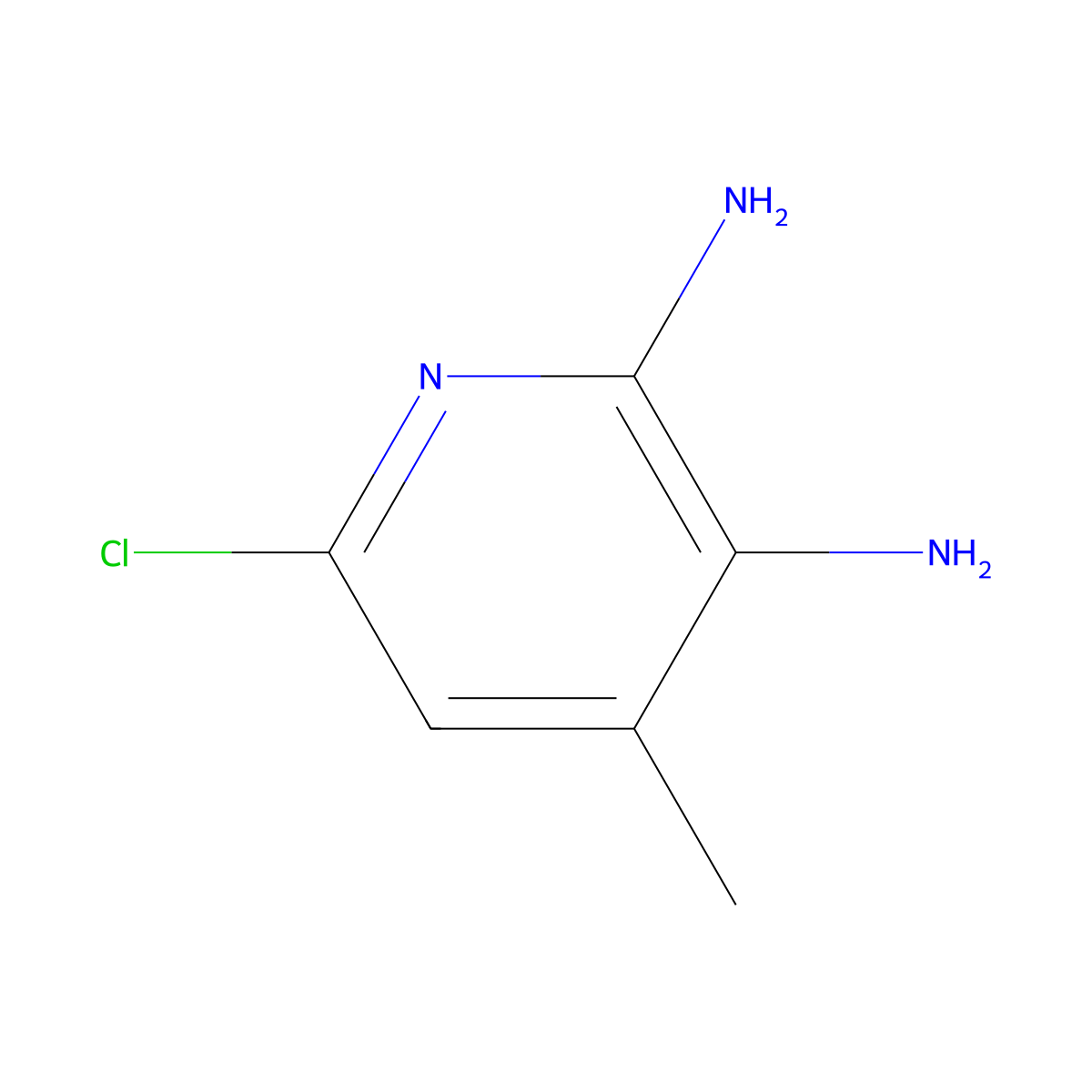 6-Chloro-4-methylpyridine-2,3-diamine molecular structure, CAS 1234616-27-3