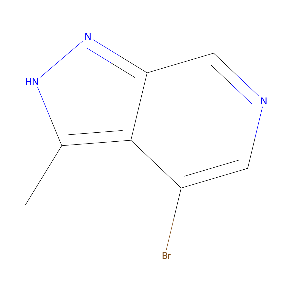 4-Bromo-3-methyl-1H-pyrazolo[3,4-C]pyridine molecular structure, CAS 1234616-30-8