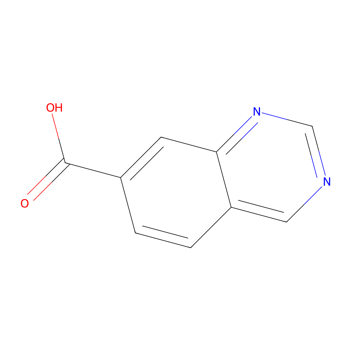 Quinazoline-7-carboxylic acid molecular structure, CAS 1234616-41-1