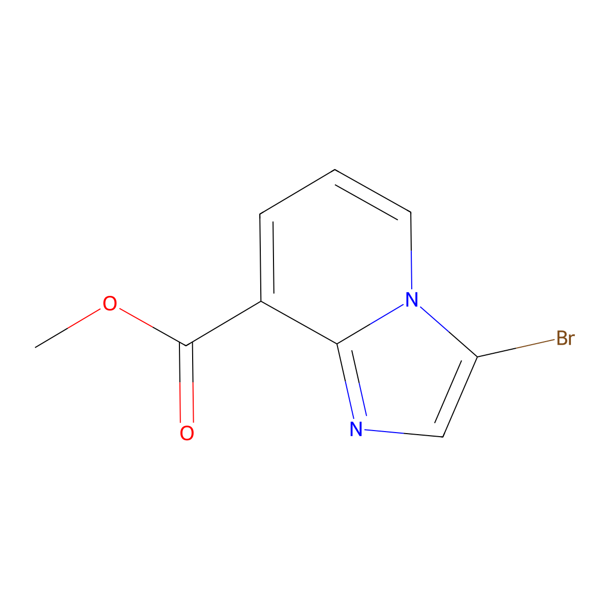 Imidazo[1,2-a]pyridine-8-carboxylic acid, 3-bromo-, methyl ester molecular structure, CAS 1234616-47-7