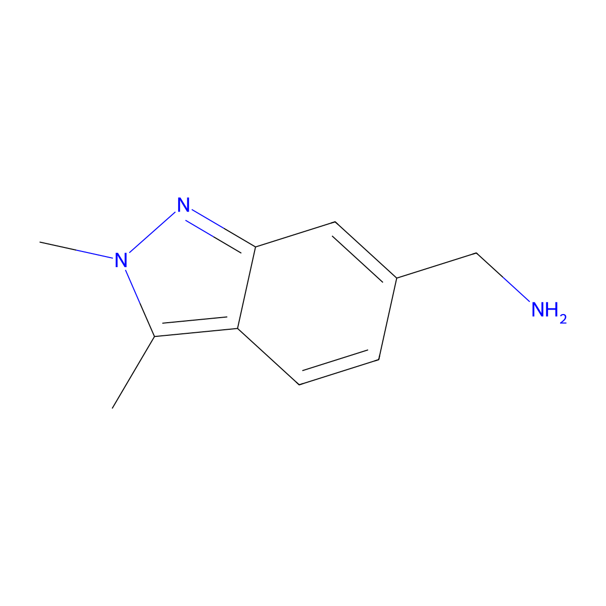 (2,3-Dimethyl-2H-indazol-6-yl)methanamine molecular structure, CAS 1234616-52-4