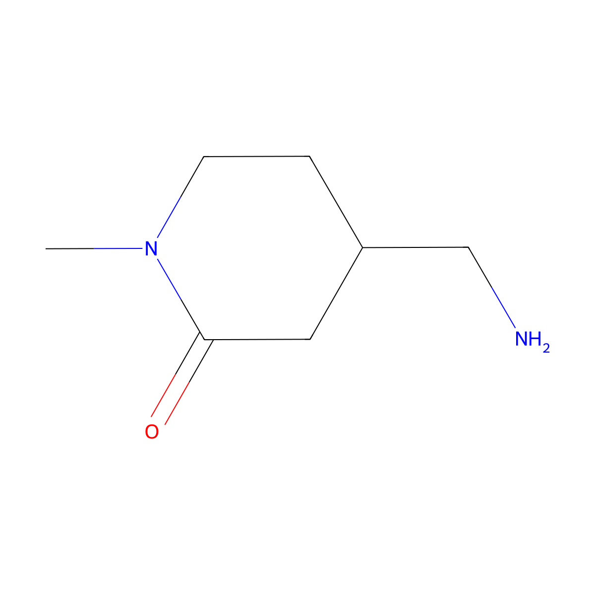 4-(Aminomethyl)-1-methylpiperidin-2-one molecular structure, CAS 1234616-57-9