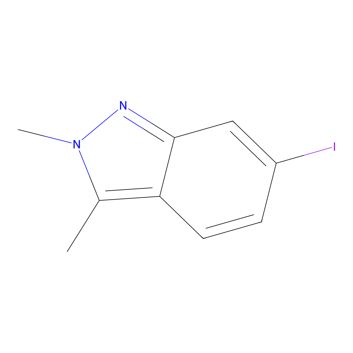 6-iodo-2,3-dimethyl-2H-indazole molecular structure, CAS 1234616-58-0