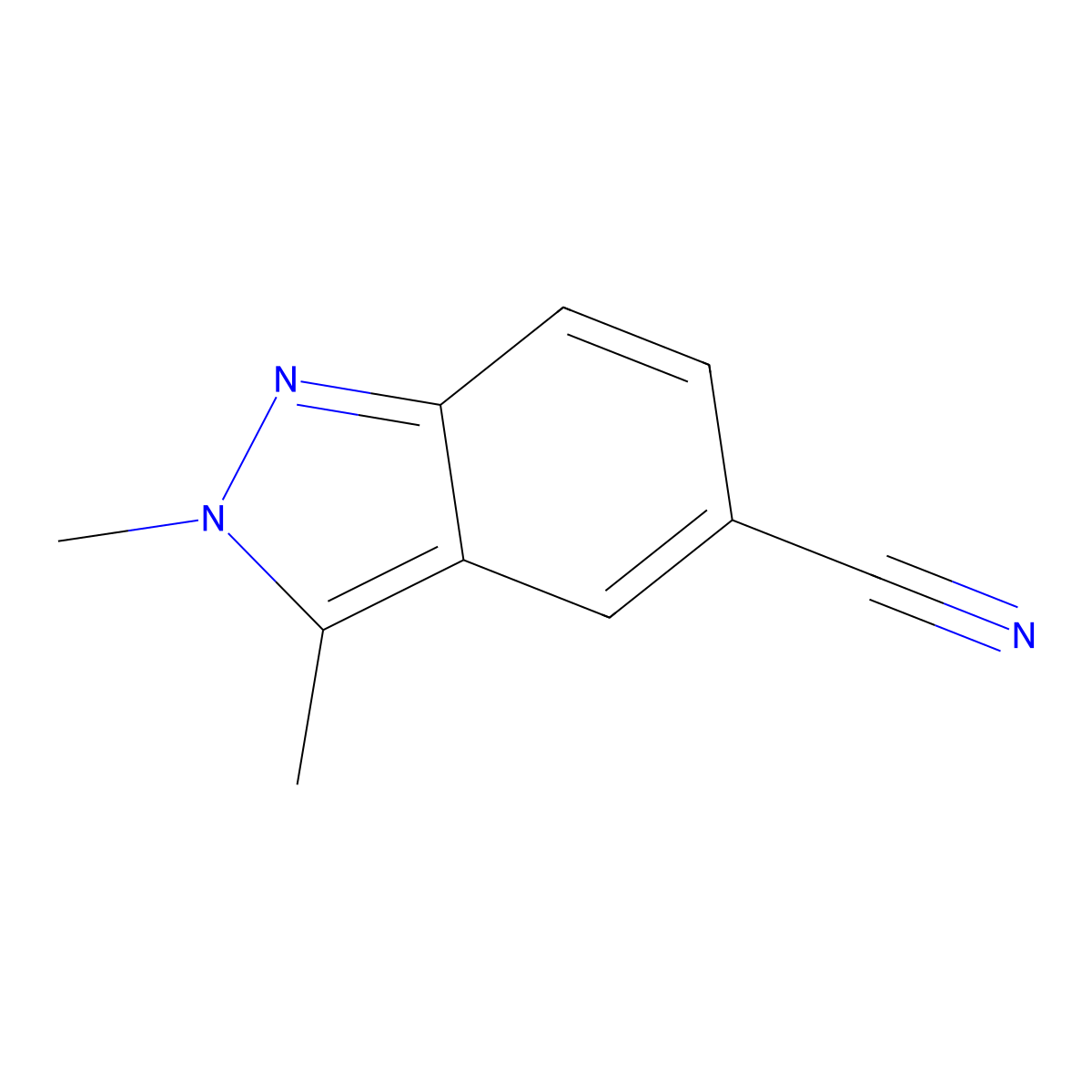 5-Cyano-2,3-dimethyl-2H-indazole molecular structure, CAS 1234616-59-1