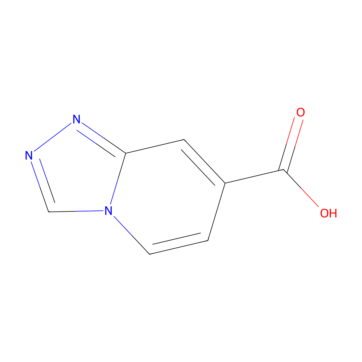 (1,2,4)Triazolo(4,3-a)pyridine-7-carboxylic acid molecular structure, CAS 1234616-66-0