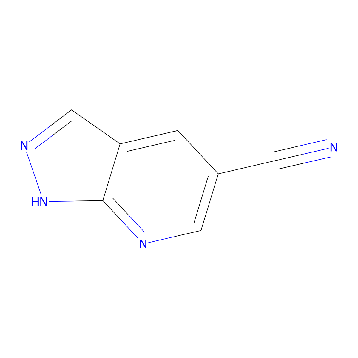 1H-Pyrazolo(3,4-b)pyridine-5-carbonitrile molecular structure, CAS 1234616-67-1