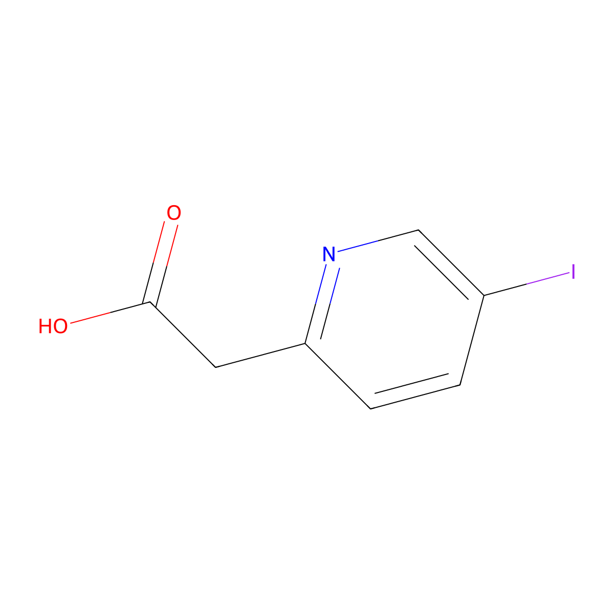 2-(5-iodopyridin-2-yl)acetic Acid molecular structure, CAS 1234616-74-0