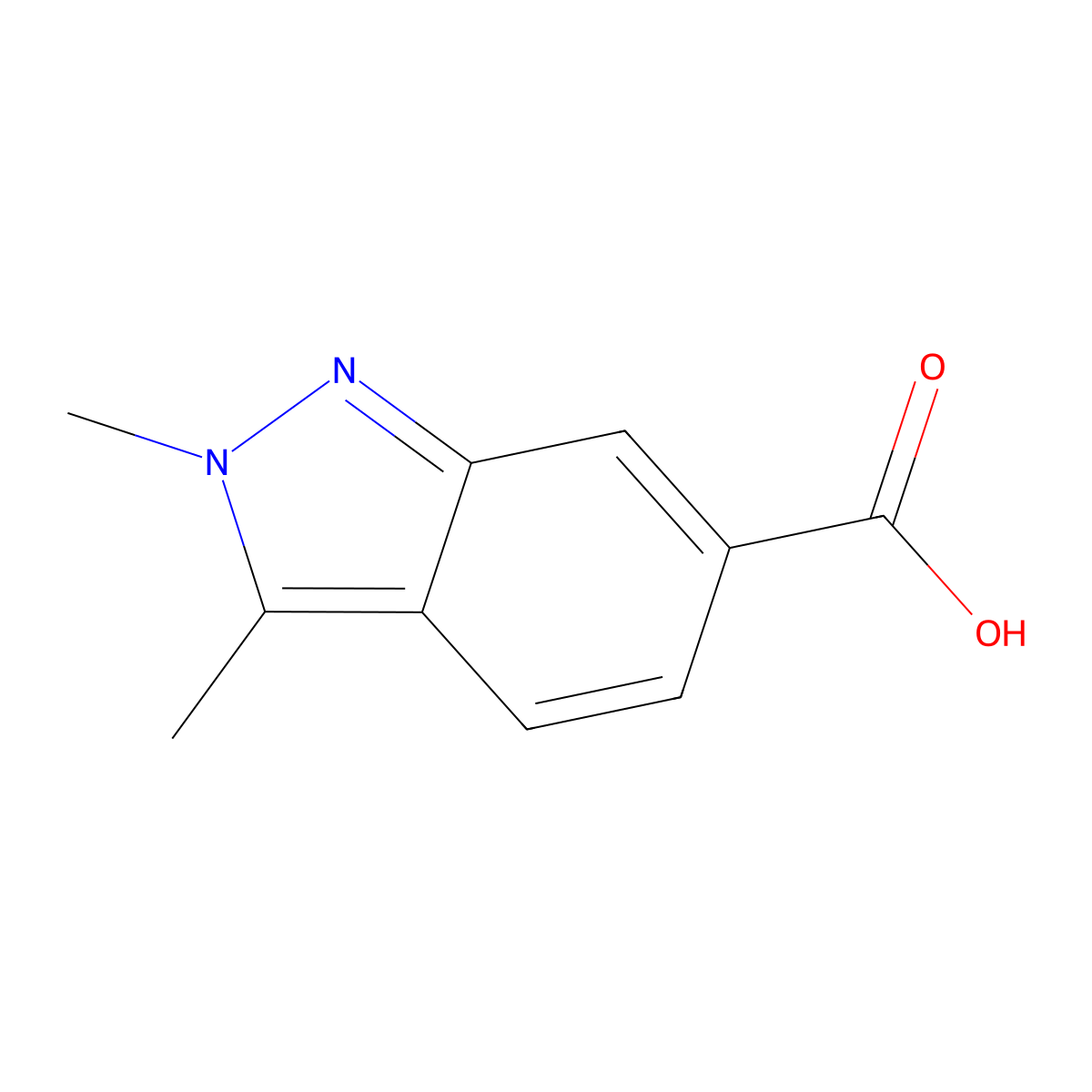 2,3-Dimethyl-2H-indazole-6-carboxylic acid molecular structure, CAS 1234616-78-4