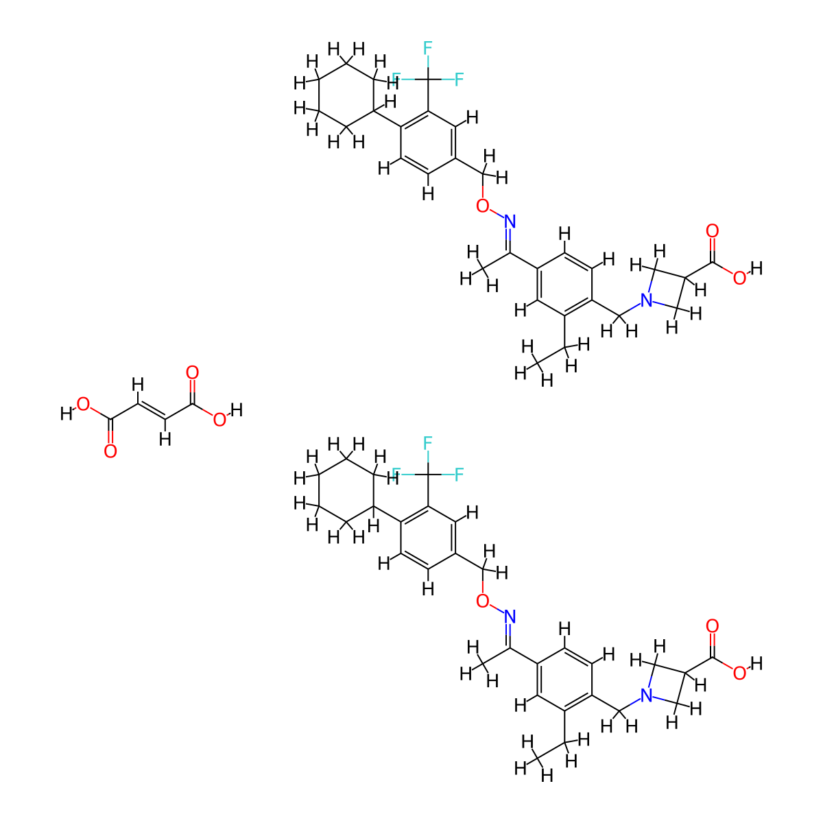 Siponimod Fumarate molecular structure, CAS 1234627-85-0