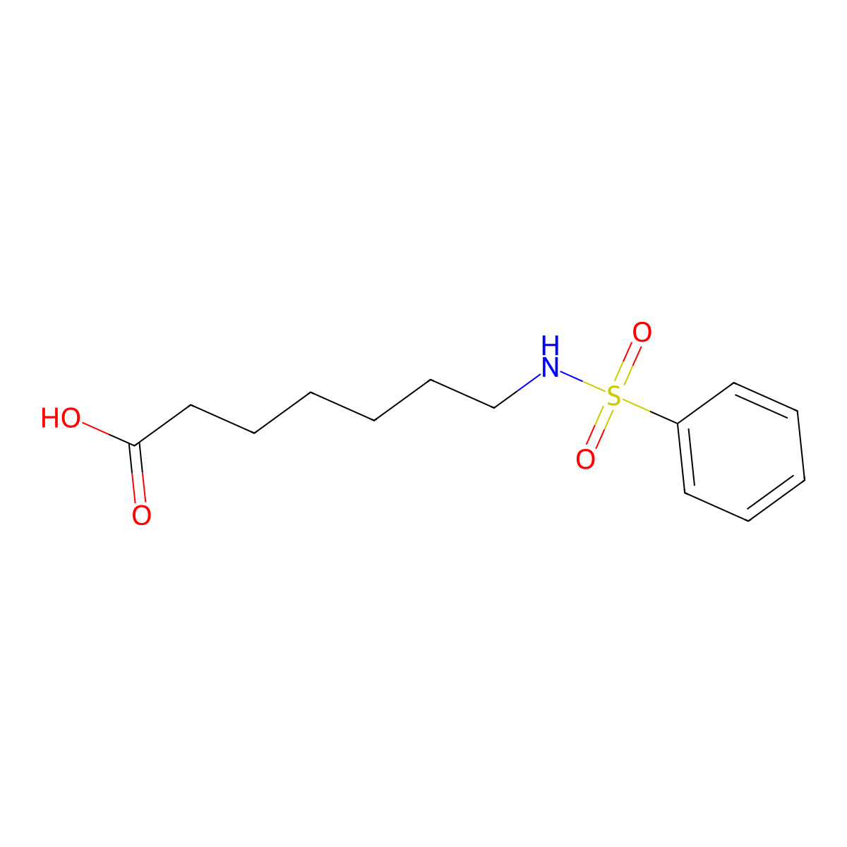 Heptanoic acid, 7-benzenesulfonylamino molecular structure, CAS 123469-53-4