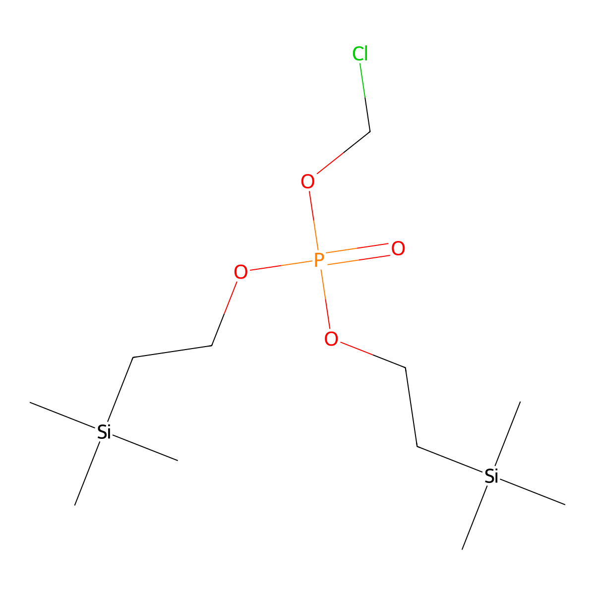 Phosphoric acid chloromethyl ester bis(2-trimethylsilanylethyl) ester molecular structure, CAS 1234692-55-7