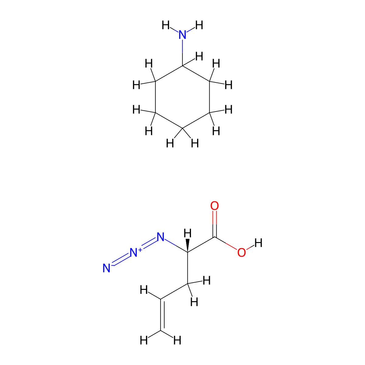 L-azidoallylglycine CHA salt molecular structure, CAS 1234692-81-9